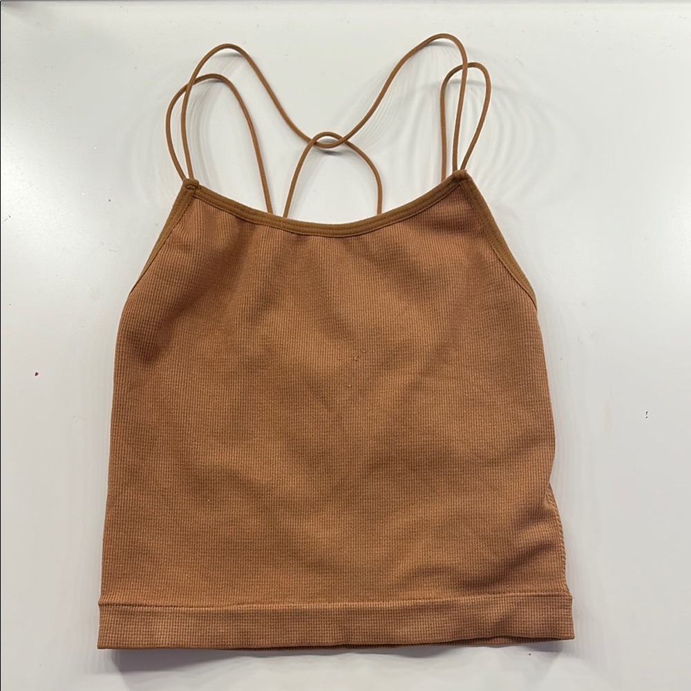 Women's Brown Strappy Top